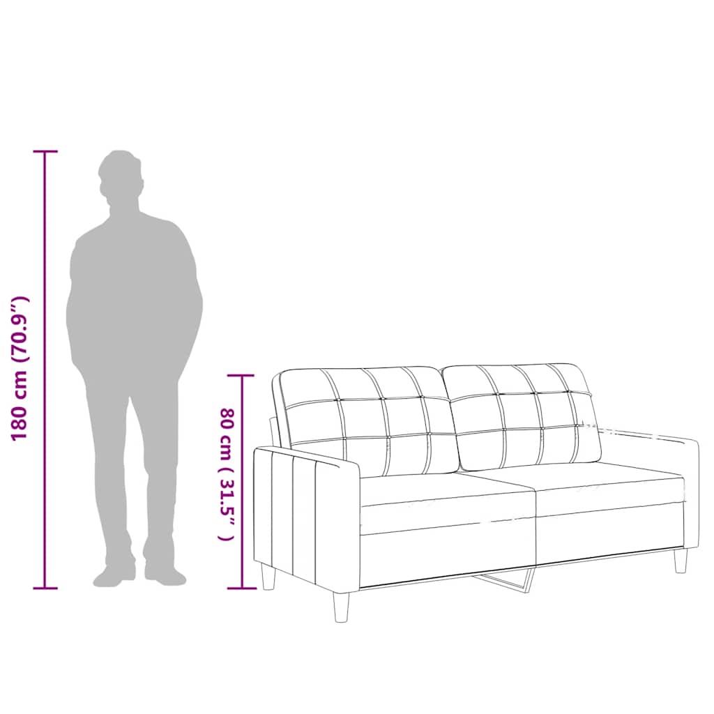 2-Seater Sofa Black 140 cm Faux Leather