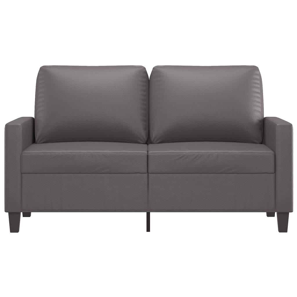 2-Seater Sofa Grey 120 cm Faux Leather