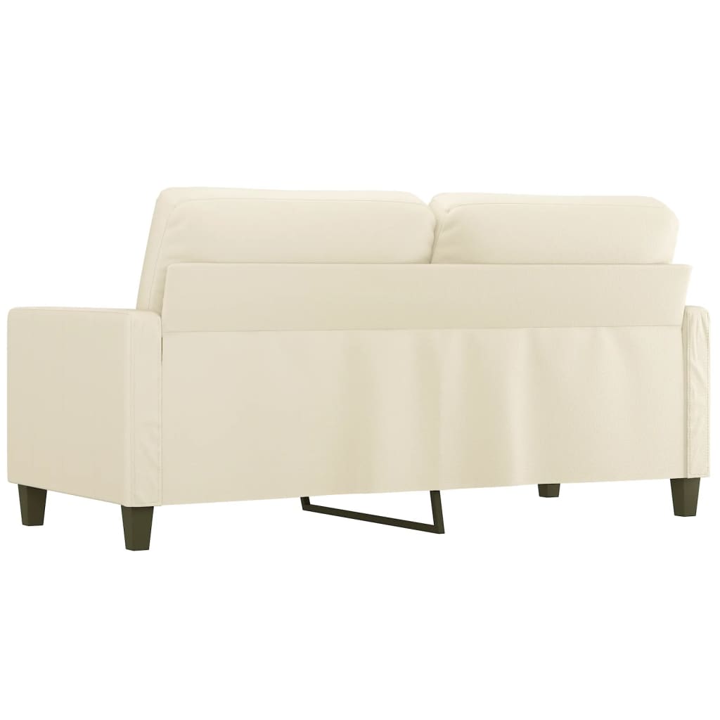 2-Seater Sofa Cream 140 cm Faux Leather
