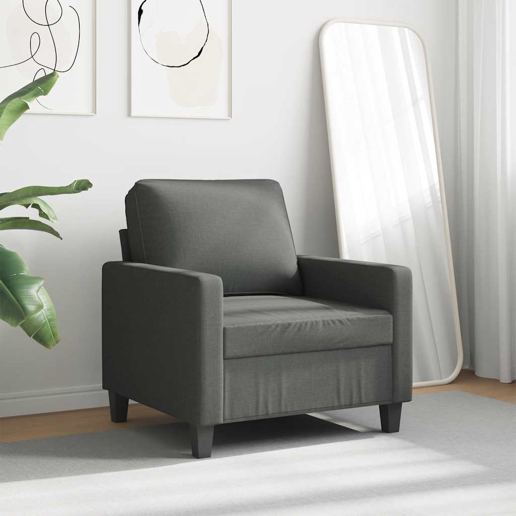 Sofa Chair Dark Grey 60 cm Fabric