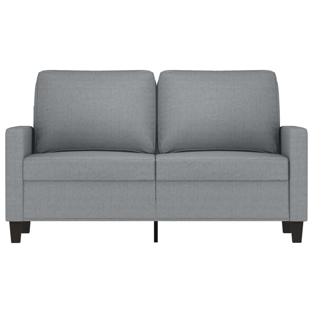 2-Seater Sofa Light Grey 120 cm Fabric