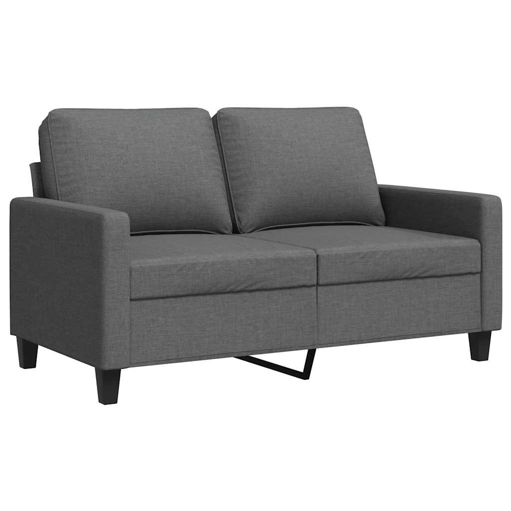 2-Seater Sofa Dark Grey 120 cm Fabric