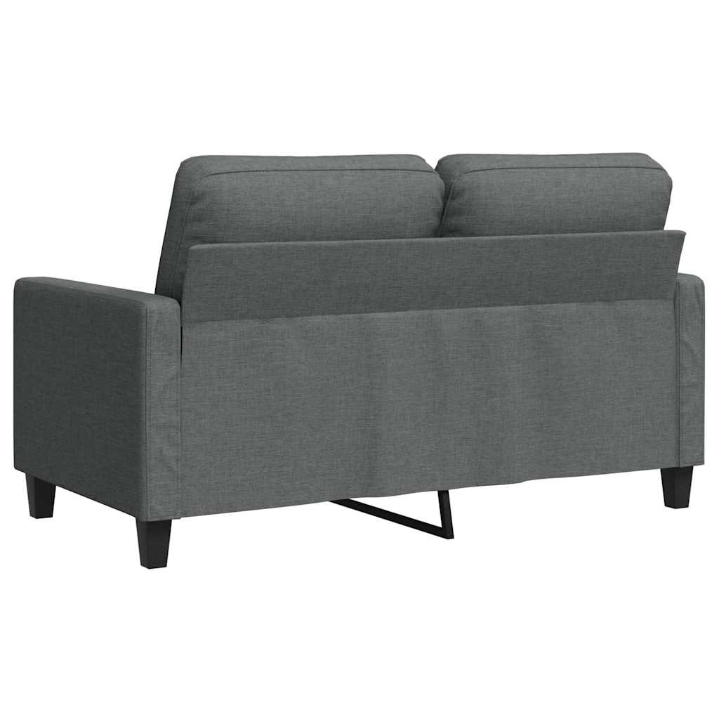 2-Seater Sofa Dark Grey 120 cm Fabric