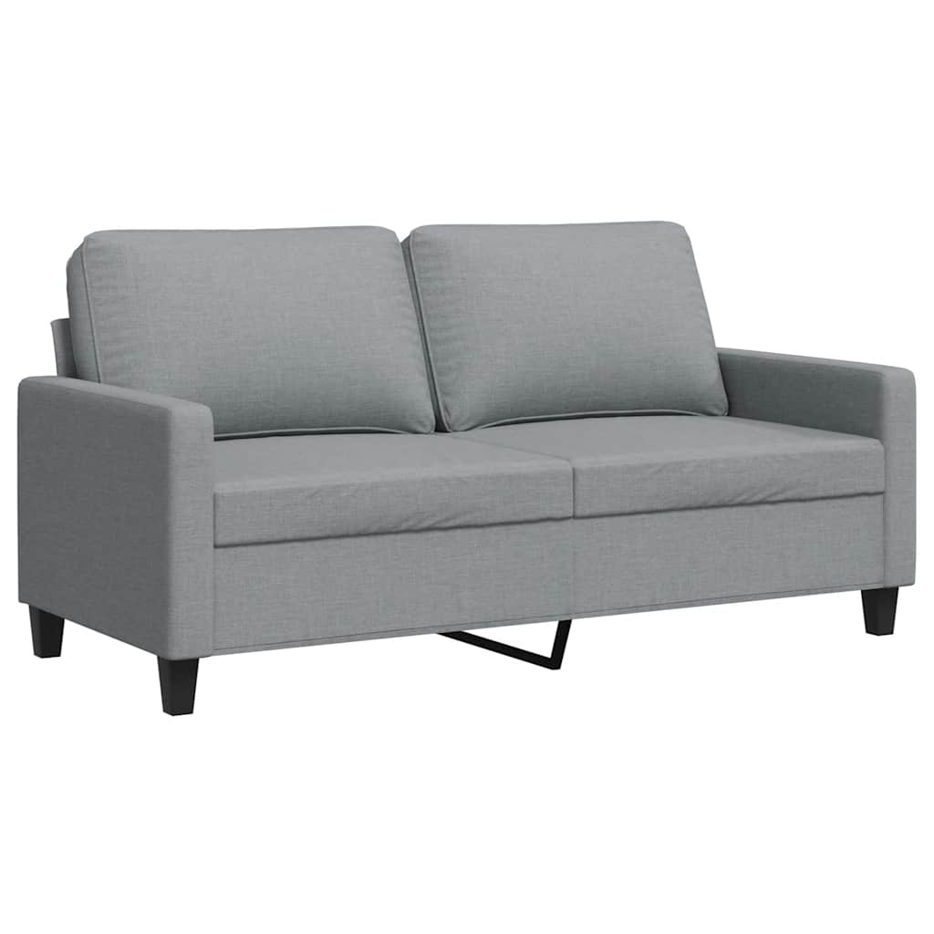 2-Seater Sofa Light Grey 140 cm Fabric