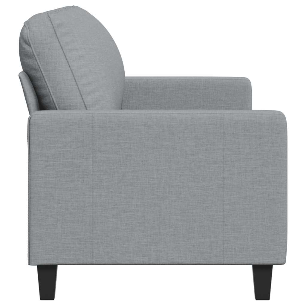 3-Seater Sofa Light Grey 180 cm Fabric