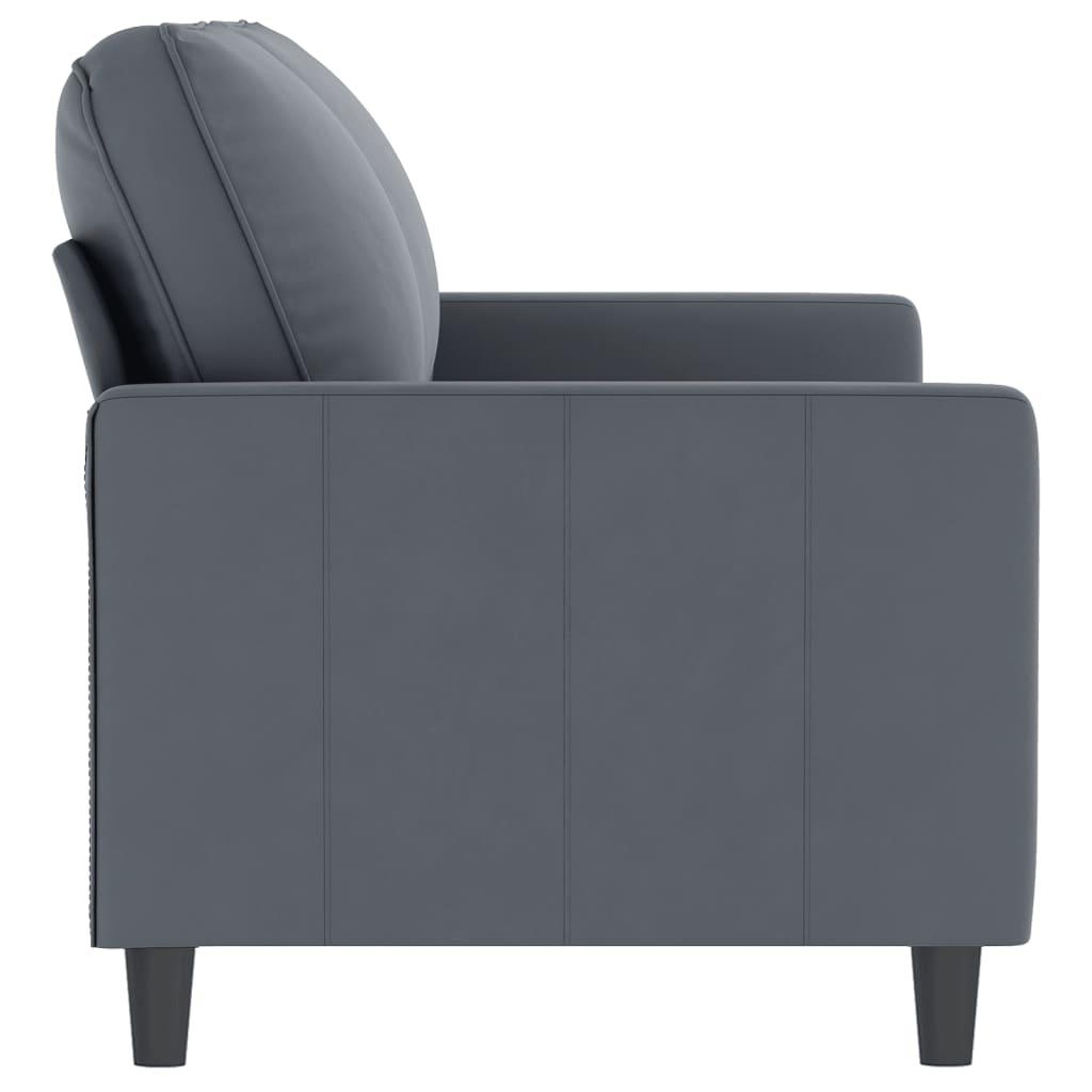 2-Seater Sofa Dark Grey 140 cm Velvet