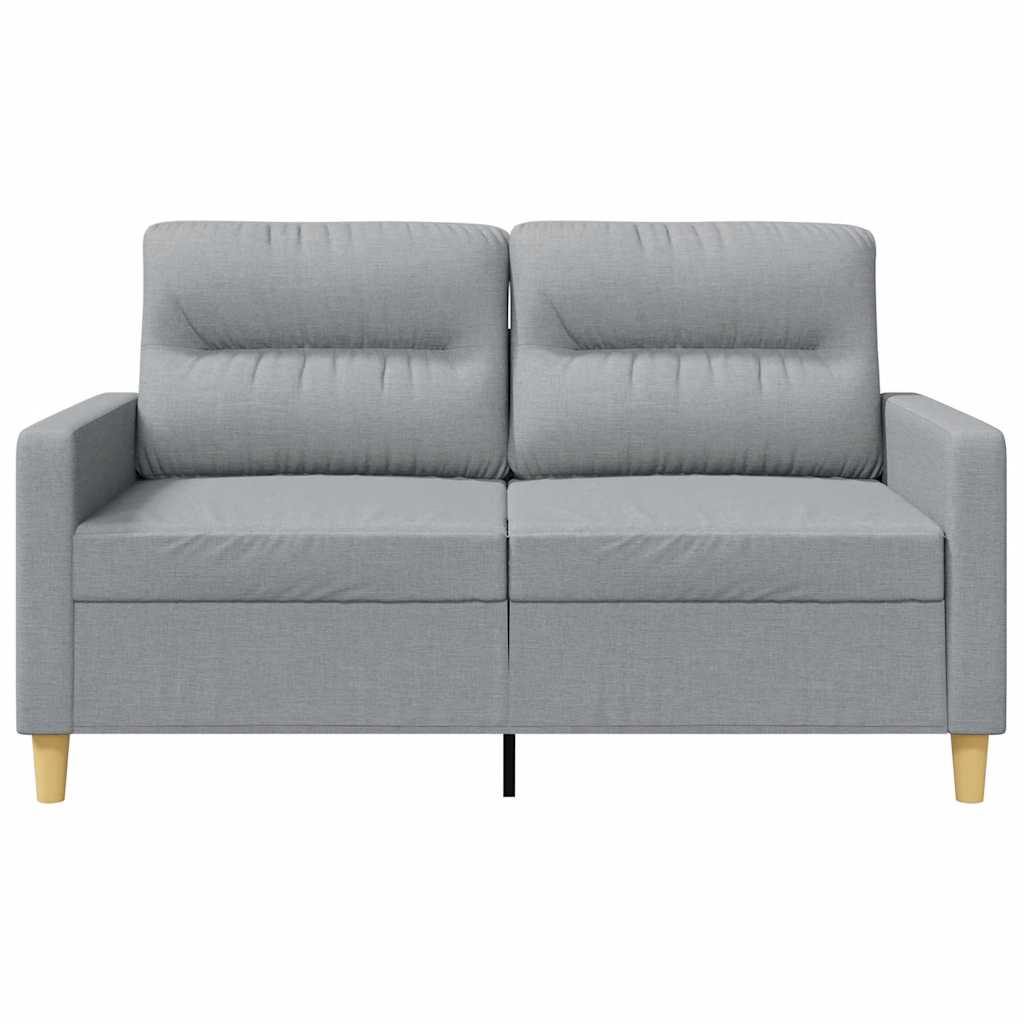 2-Seater Sofa Light Grey 120 cm Fabric