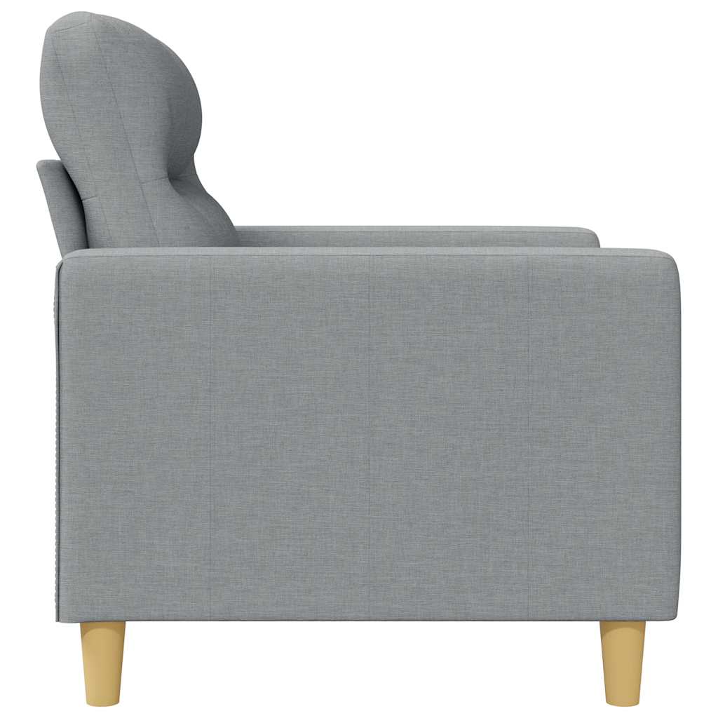 2-Seater Sofa Light Grey 120 cm Fabric