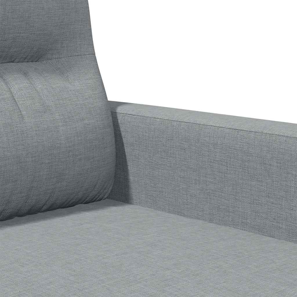 2-Seater Sofa Light Grey 120 cm Fabric