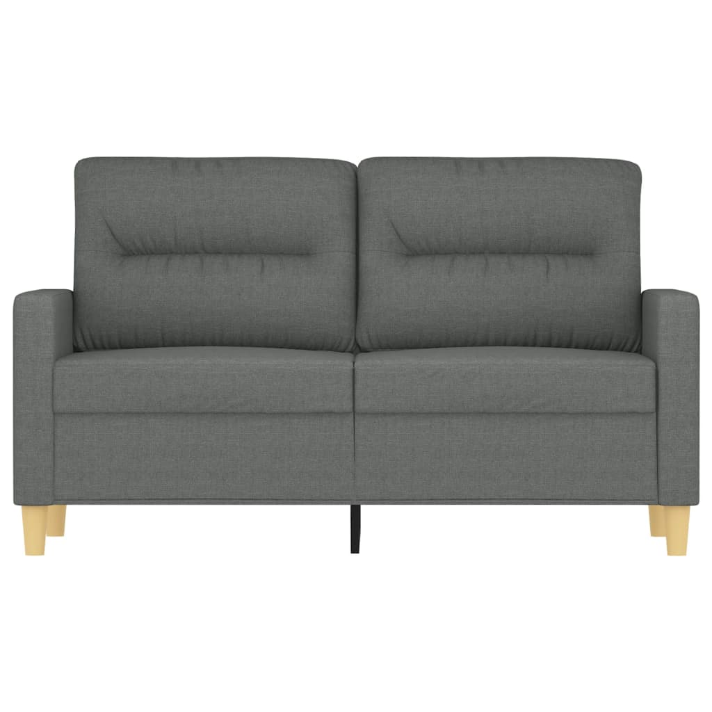 2-Seater Sofa Dark Grey 120 cm Fabric