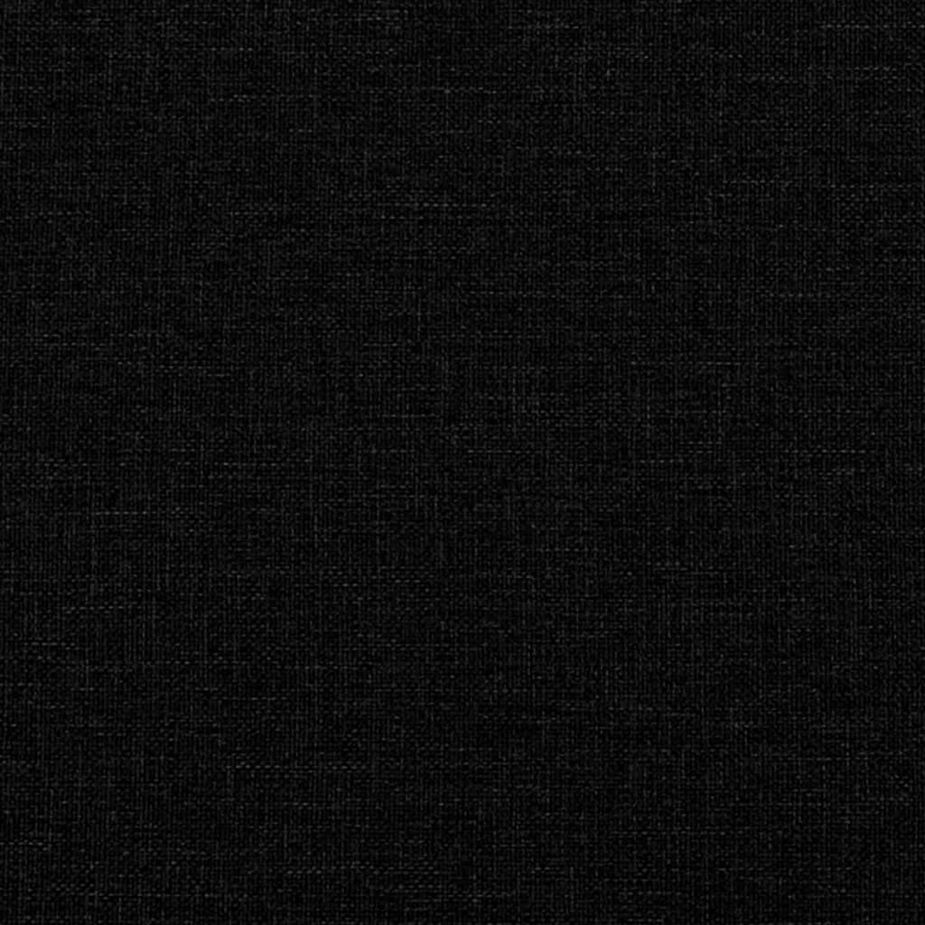 2-Seater Sofa Black 140 cm Fabric