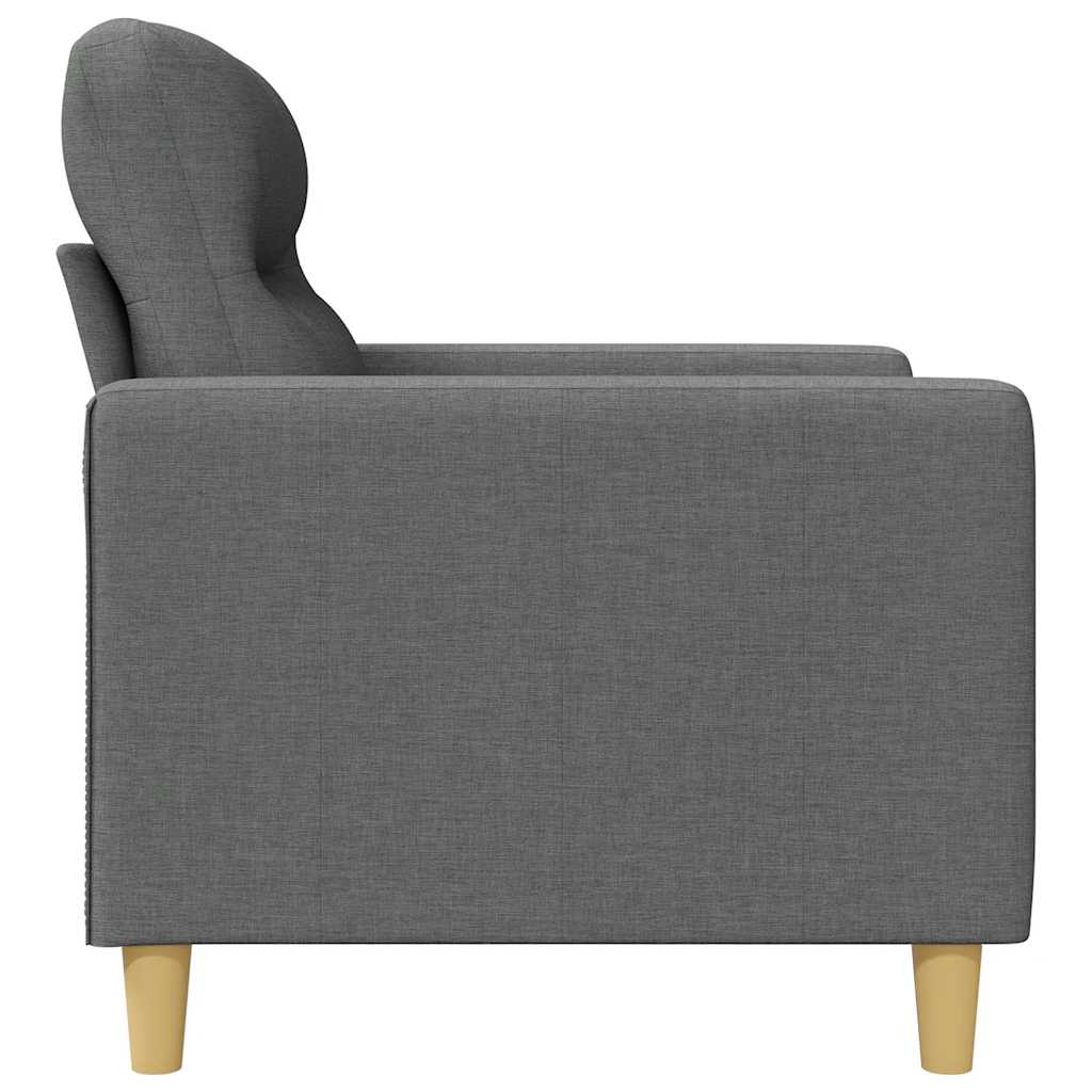 3-Seater Sofa Dark Grey 180 cm Fabric