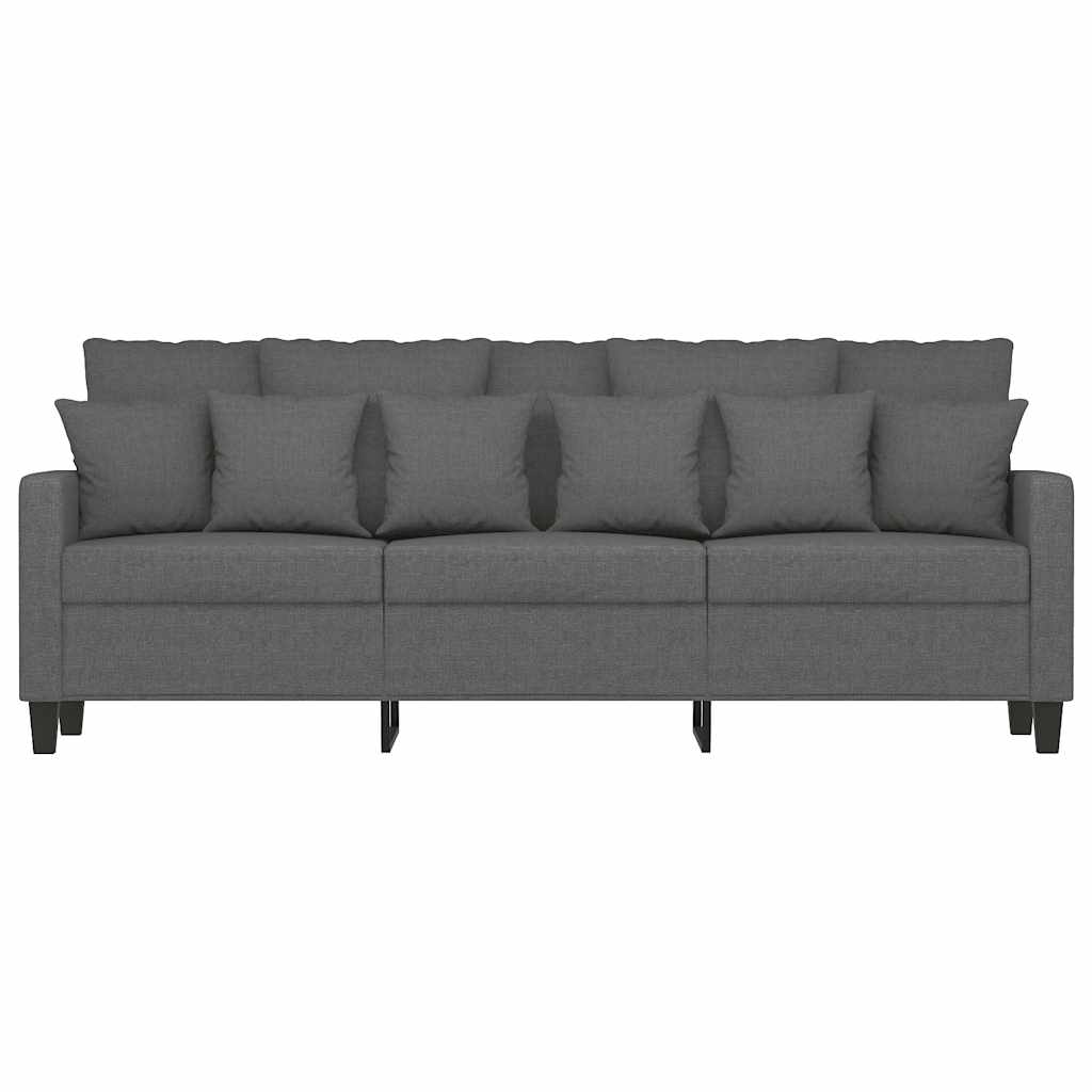 3-Seater Sofa Dark Grey 180 cm Fabric