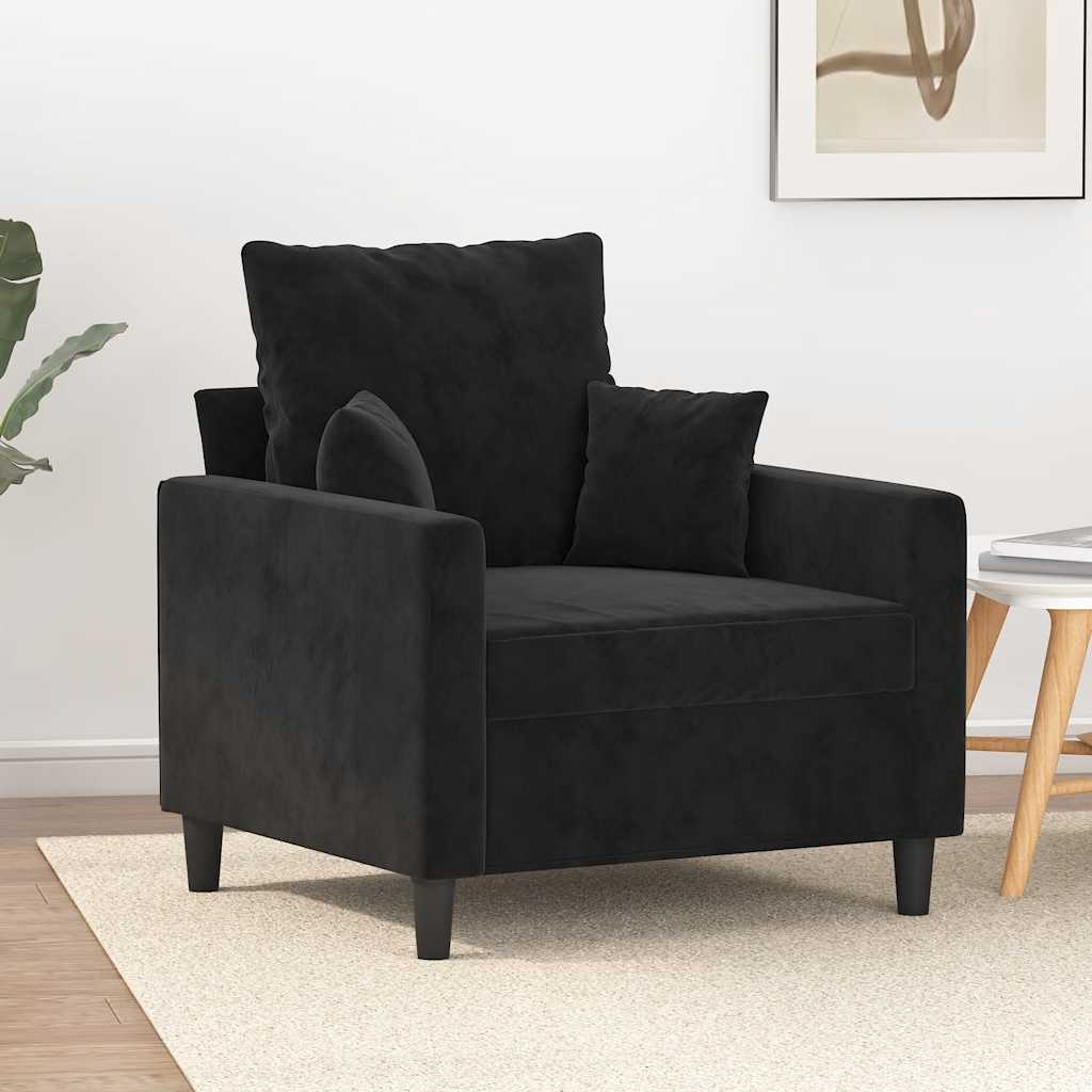 Sofa Chair Black 60 cm Velvet