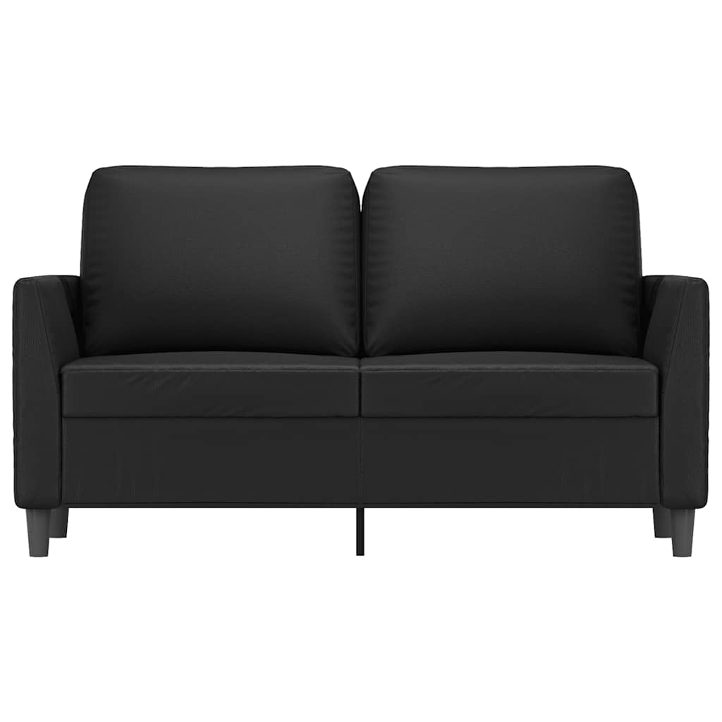 2-Seater Sofa Black 120 cm Faux Leather