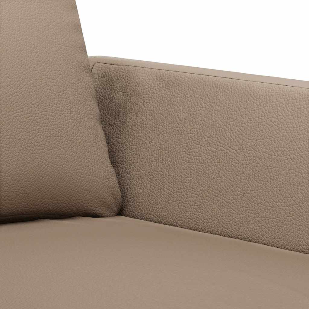2-Seater Sofa Cappuccino 140 cm Faux Leather