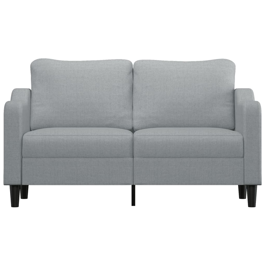 2-Seater Sofa Light Grey 140 cm Fabric