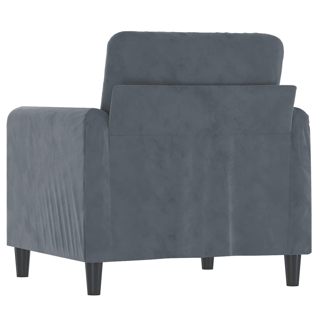 Sofa Chair Dark Grey 60 cm Velvet
