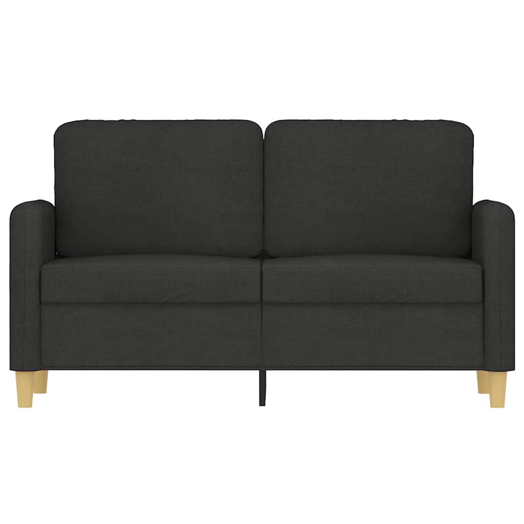 2-Seater Sofa Black 120 cm Fabric