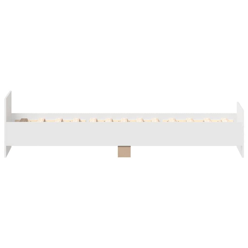 Bed Frame without Mattress White 90x190 cm Engineered Wood