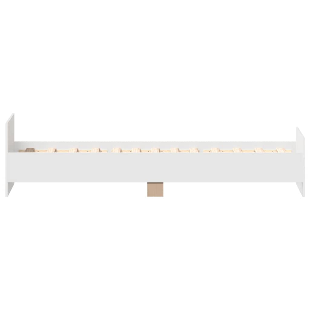 Bed Frame without Mattress White 90x190 cm Engineered Wood