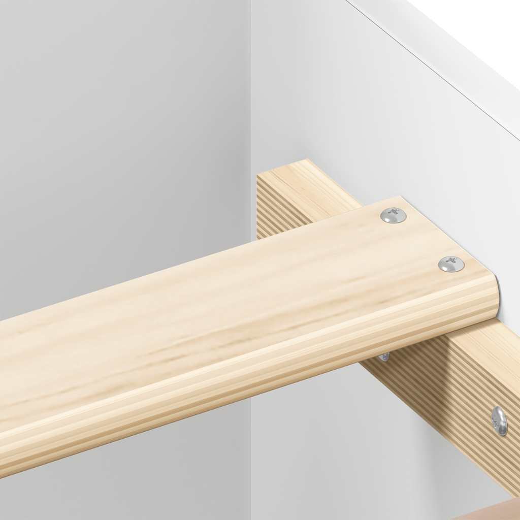 Bed Frame without Mattress White 90x190 cm Engineered Wood