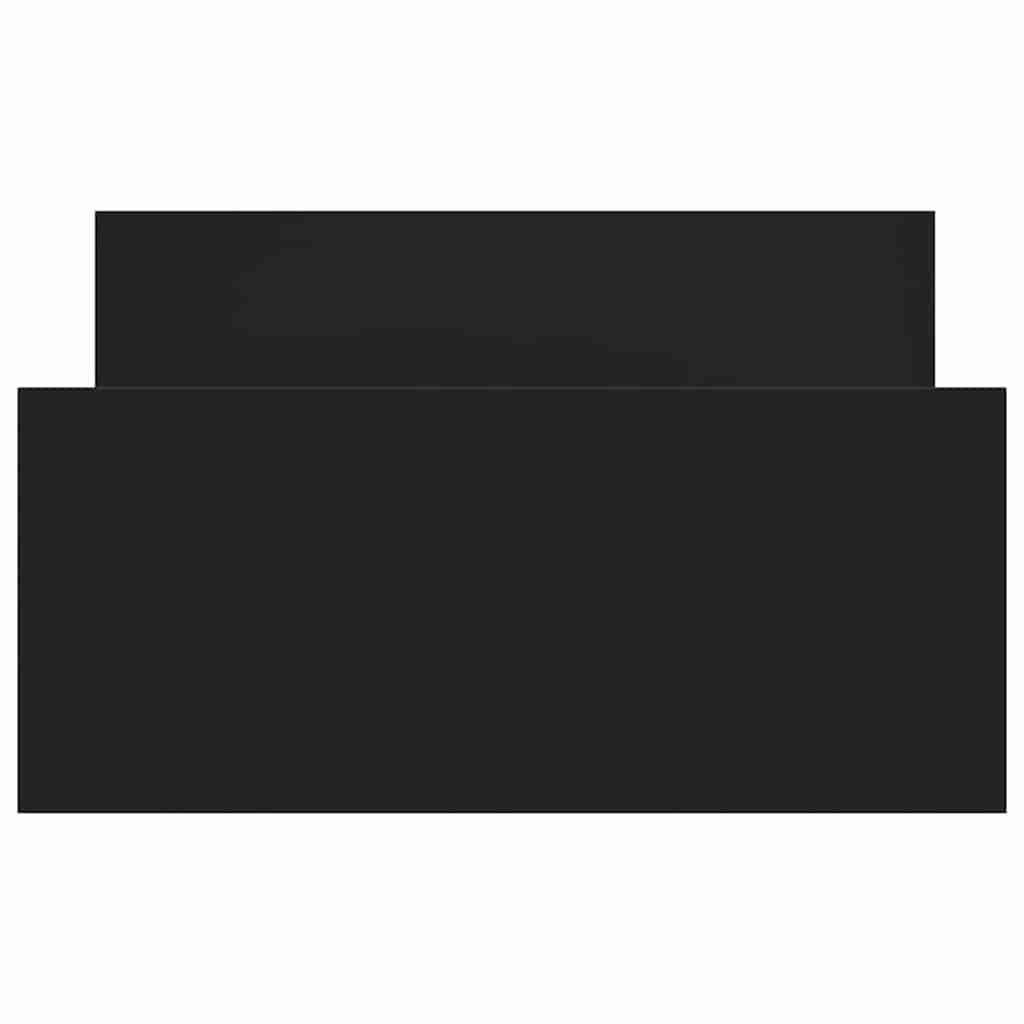 Bed Frame without Mattress Black 90x190 cm Engineered Wood