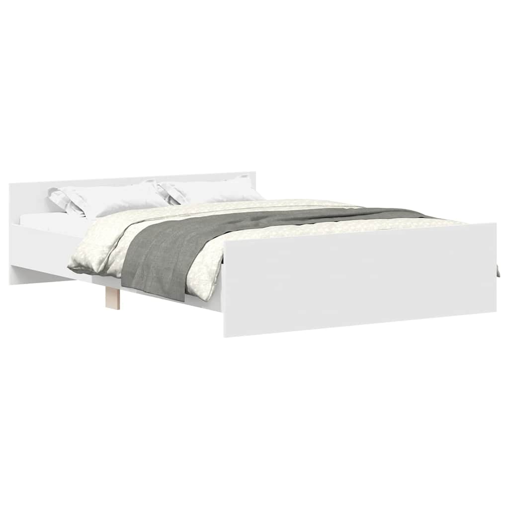 Bed Frame without Mattress White 150x200 cm