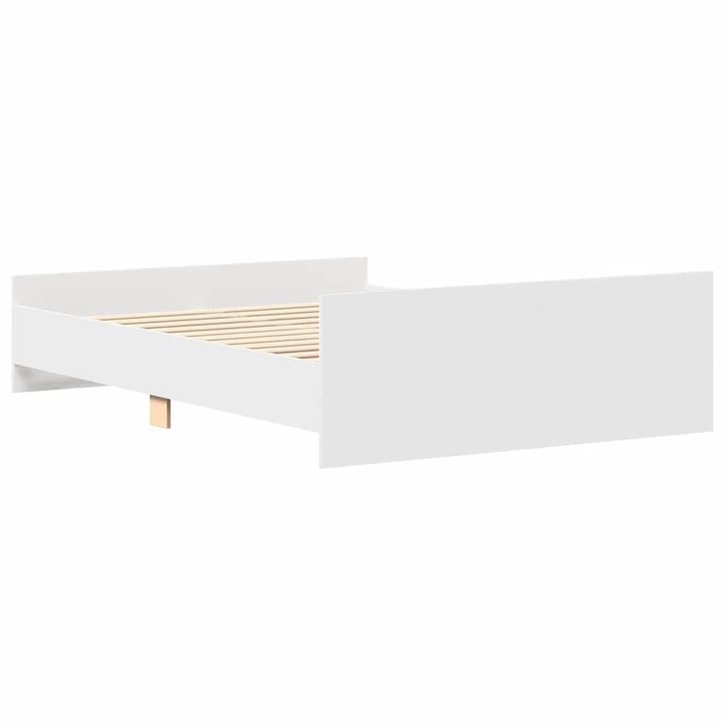 Bed Frame without Mattress White 150x200 cm