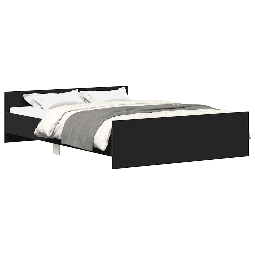 Bed Frame without Mattress Black 150x200 cm