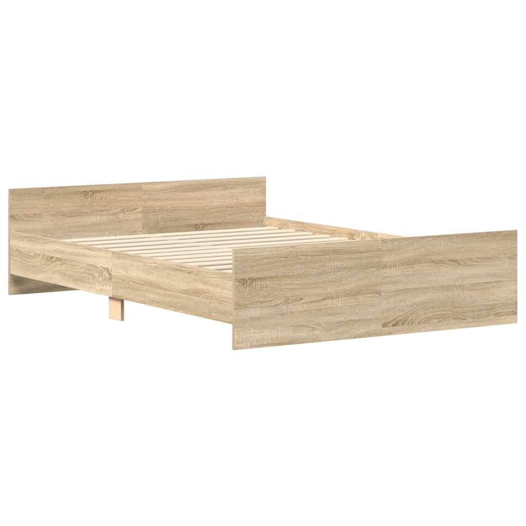 Bed Frame without Mattress Sonoma Oak 150x200 cm