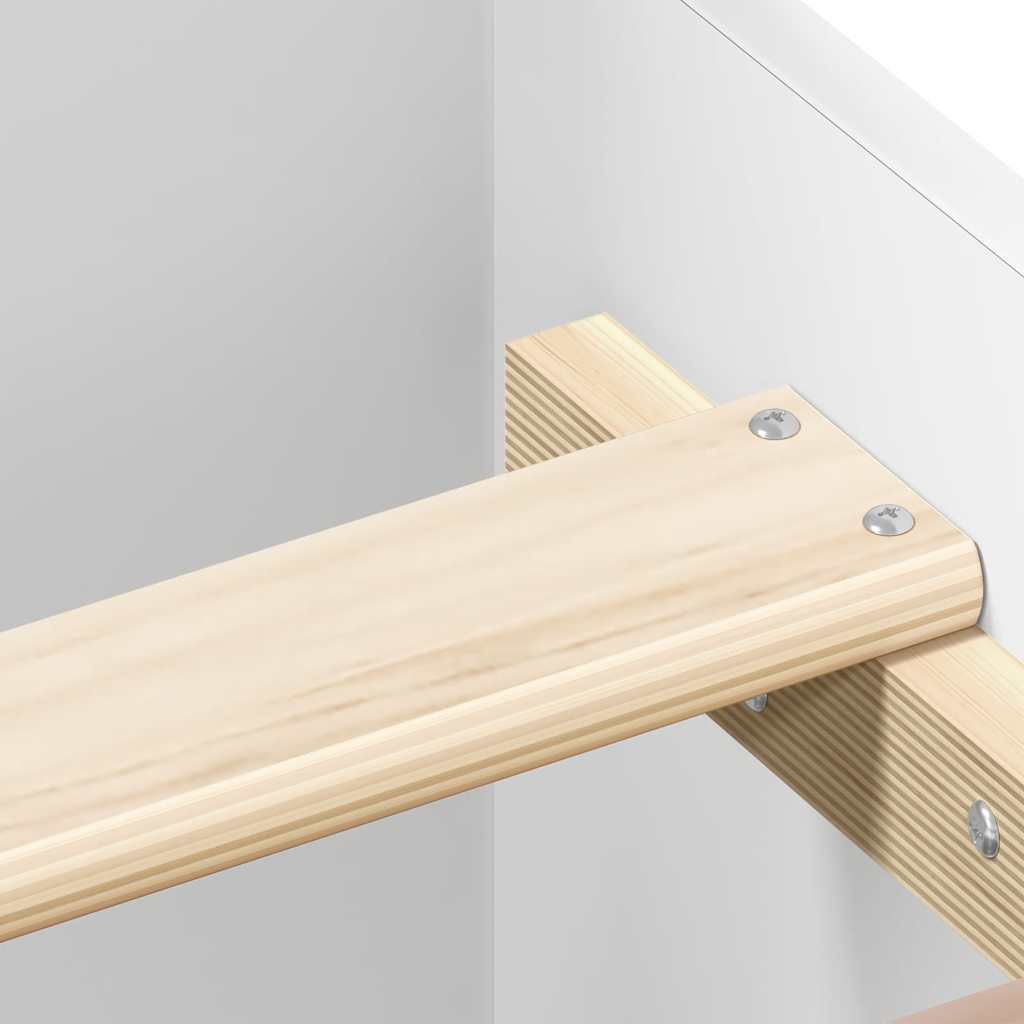 Bed Frame without Mattress White 183x203 cm King