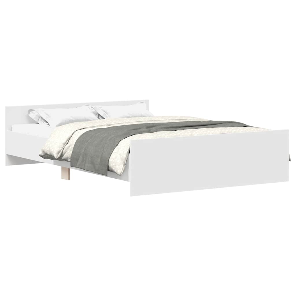 Bed Frame without Mattress White 135x190 cm