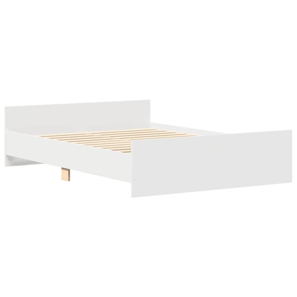 Bed Frame without Mattress White 135x190 cm
