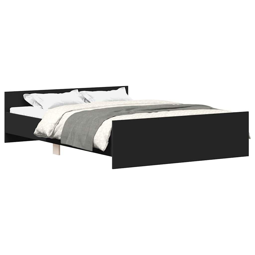 Bed Frame without Mattress Black 135x190 cm