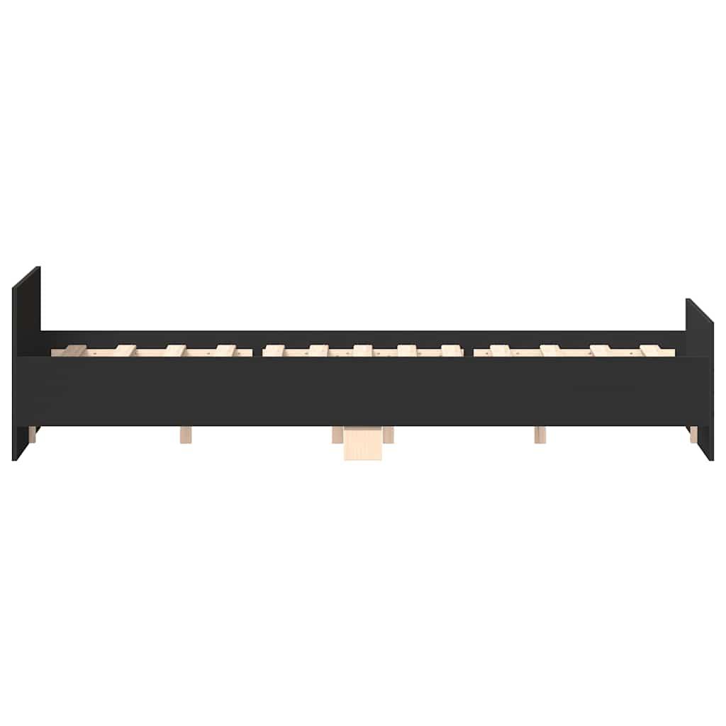 Bed Frame without Mattress Black 135x190 cm