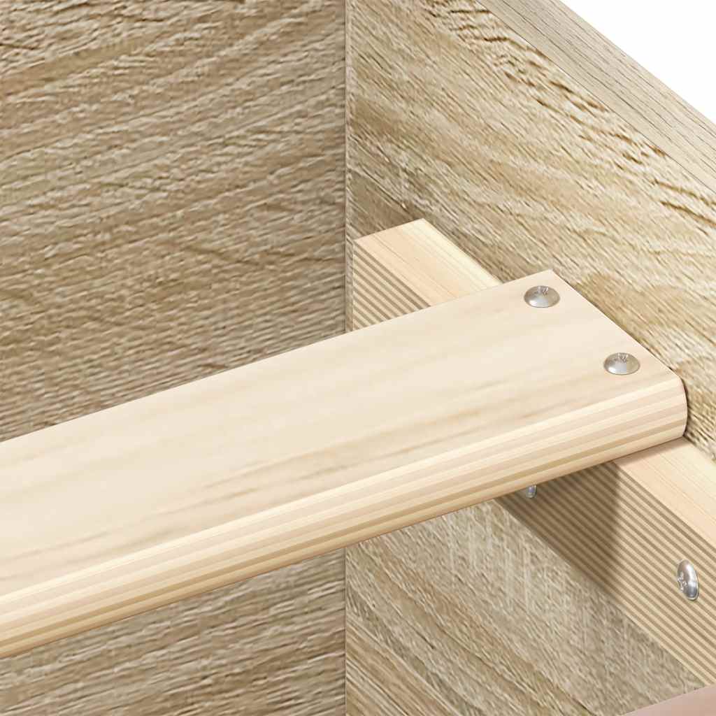 Bed Frame without Mattress Sonoma Oak 135x190 cm