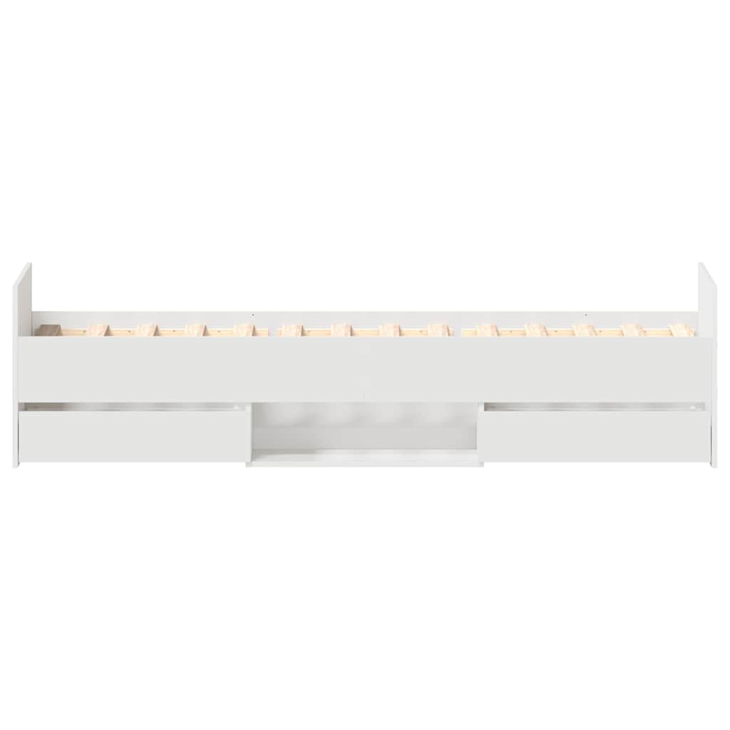 Bed Frame without Mattress White 90x190 cm