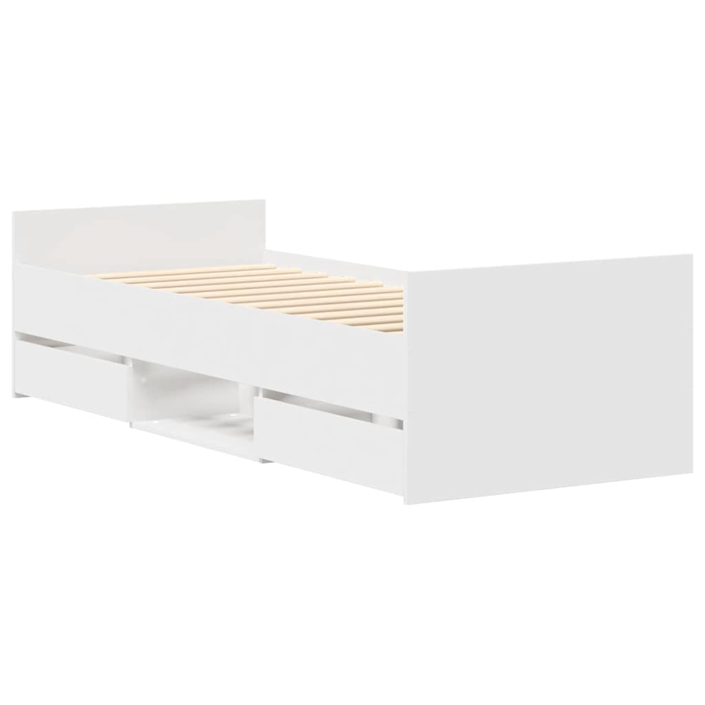 Bed Frame without Mattress White 90x190 cm