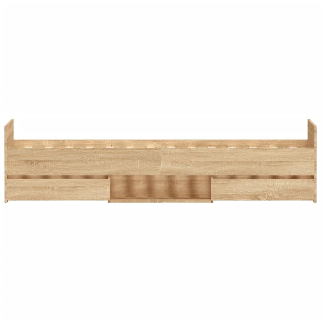 Bed Frame without Mattress Sonoma Oak 90x190 cm