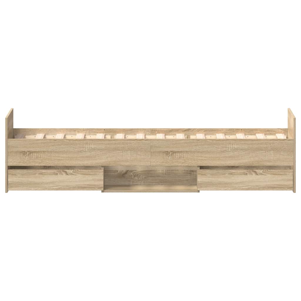 Bed Frame without Mattress Sonoma Oak 90x190 cm
