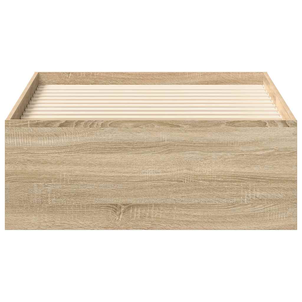 Bed Frame without Mattress Sonoma Oak 90x190 cm