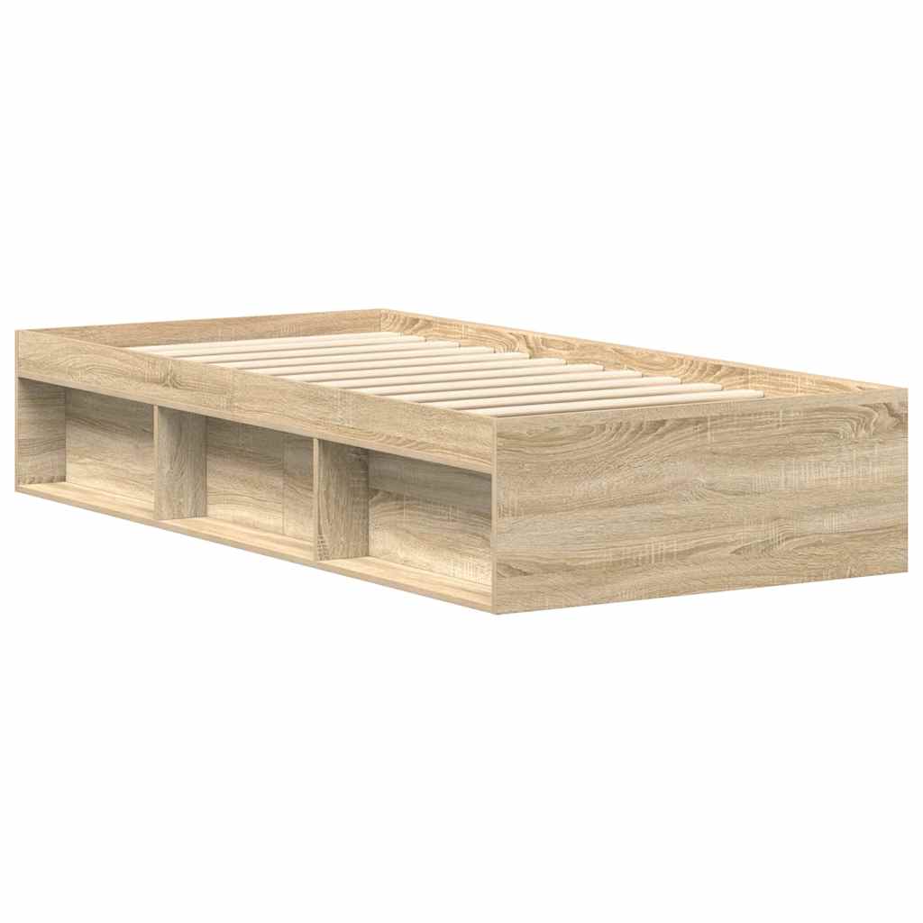 Bed Frame without Mattress Sonoma Oak 90x190 cm