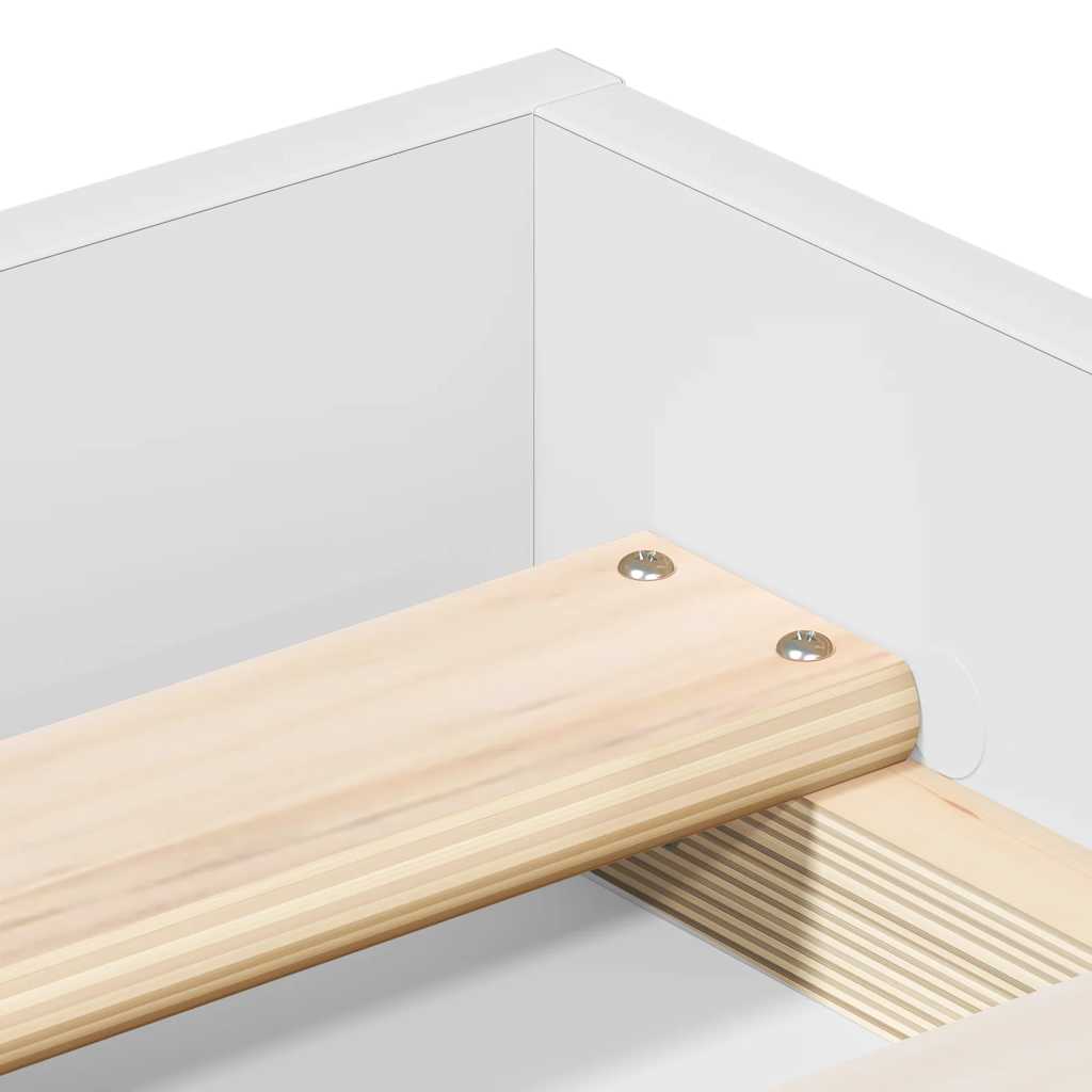 Bed Frame without Mattress White 150x200 cm