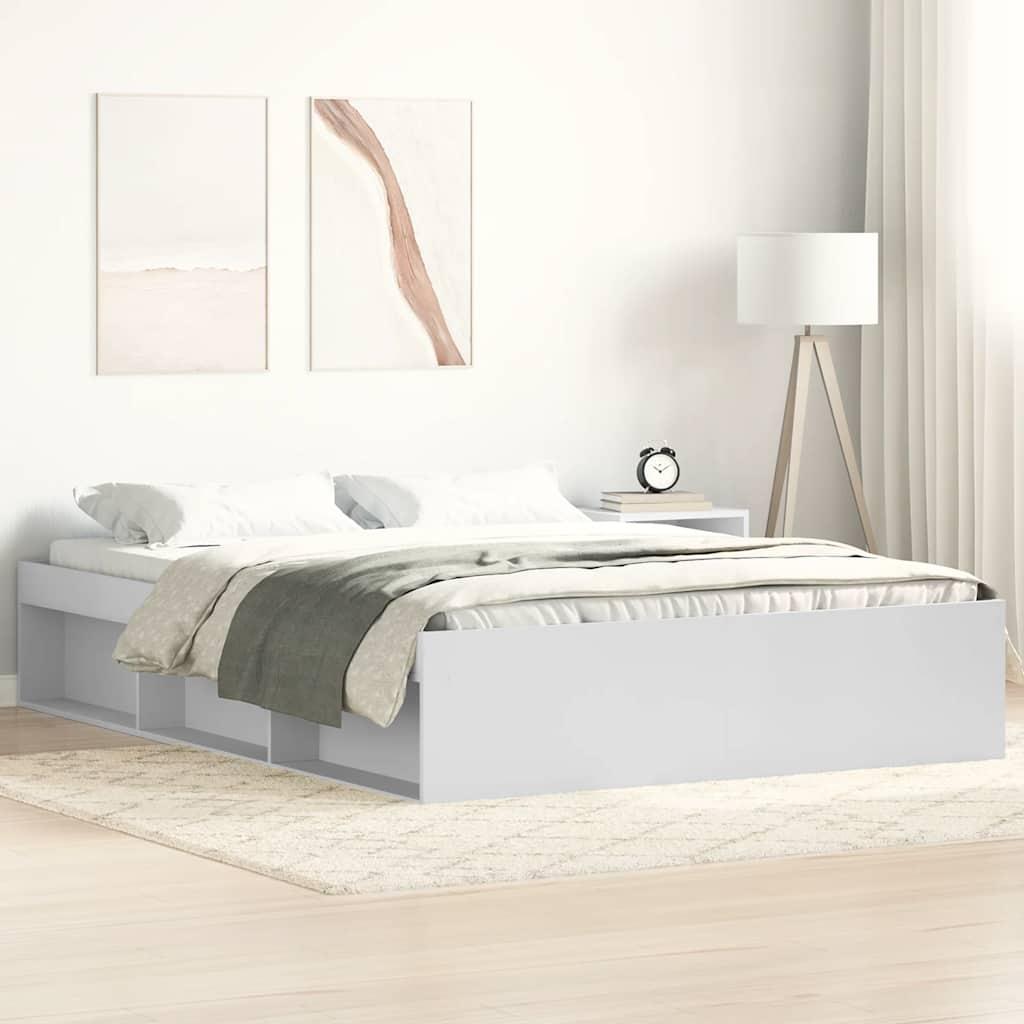 Bed Frame without Mattress White 150x200 cm