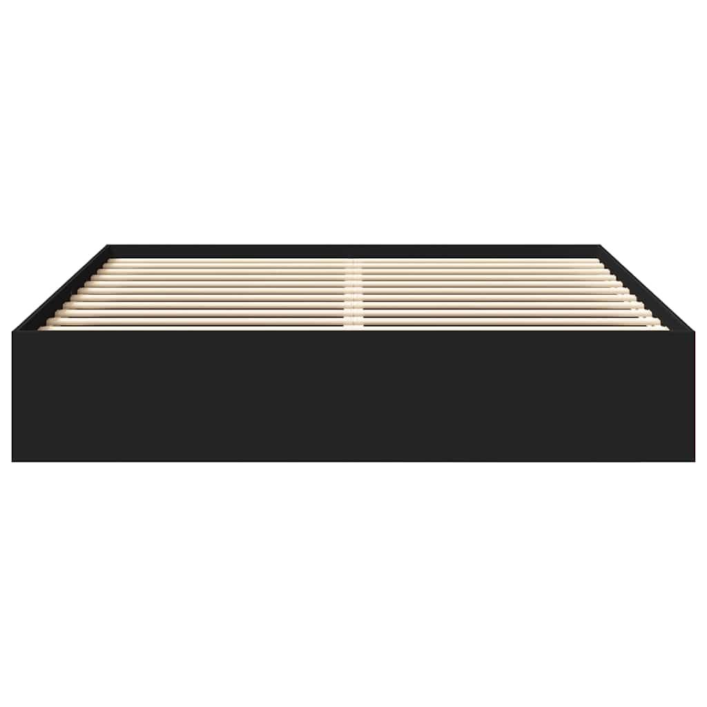 Bed Frame without Mattress Black 183x203 cm King