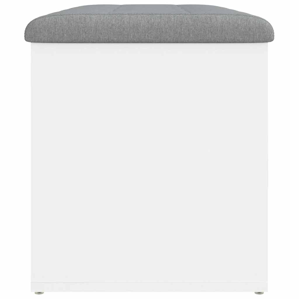 Storage Bench White 82x42x45 cm Engineered Wood