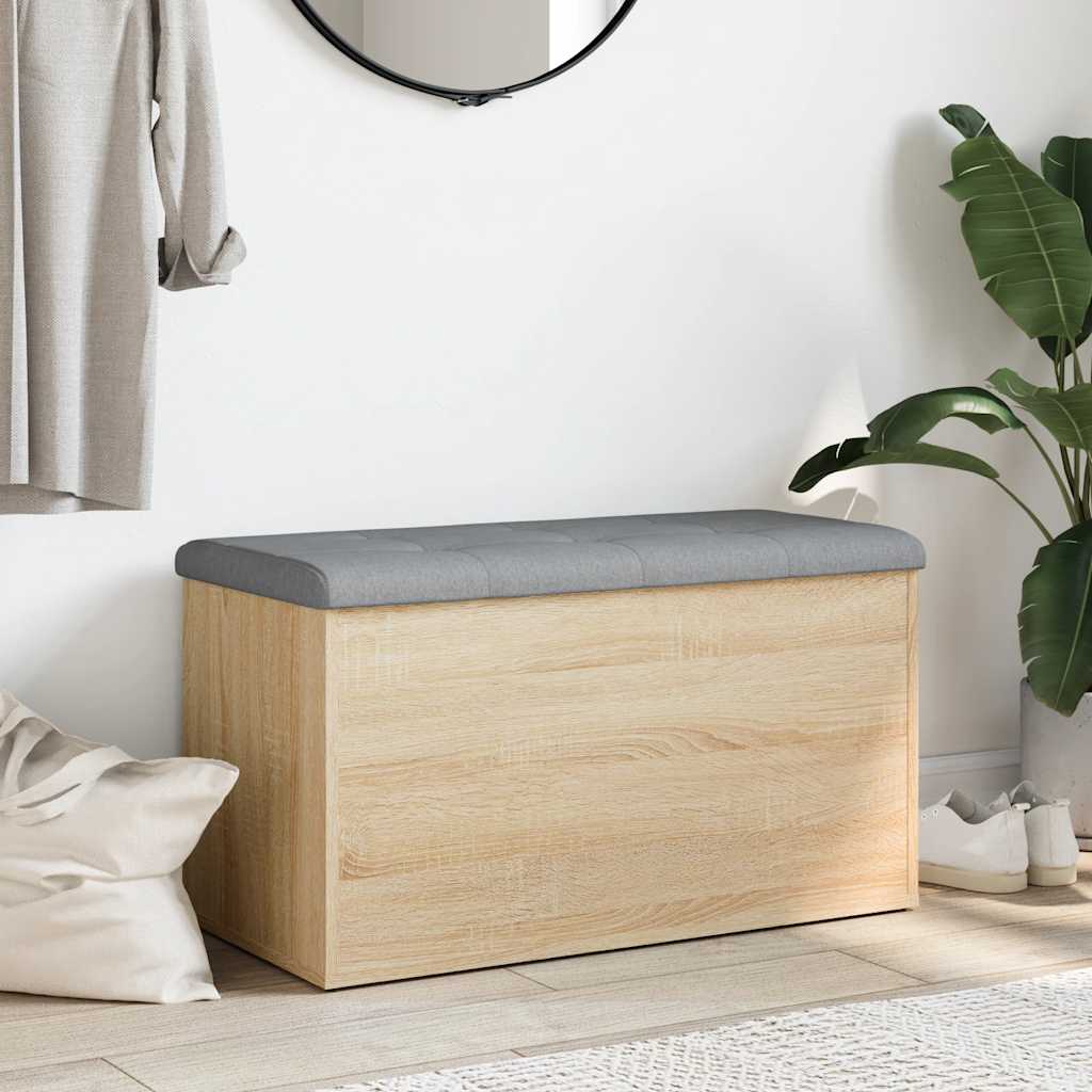 Storage Bench Sonoma Oak 82x42x45 cm Engineered Wood