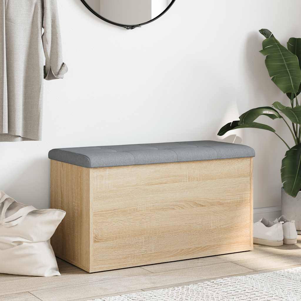 Storage Bench Sonoma Oak 82x42x45 cm Engineered Wood