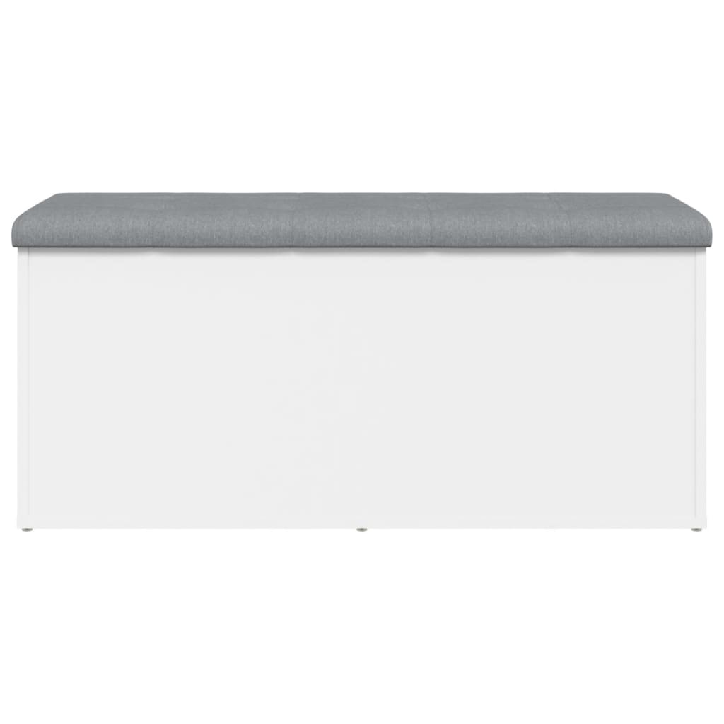 Storage Bench White 102x42x45 cm Engineered Wood